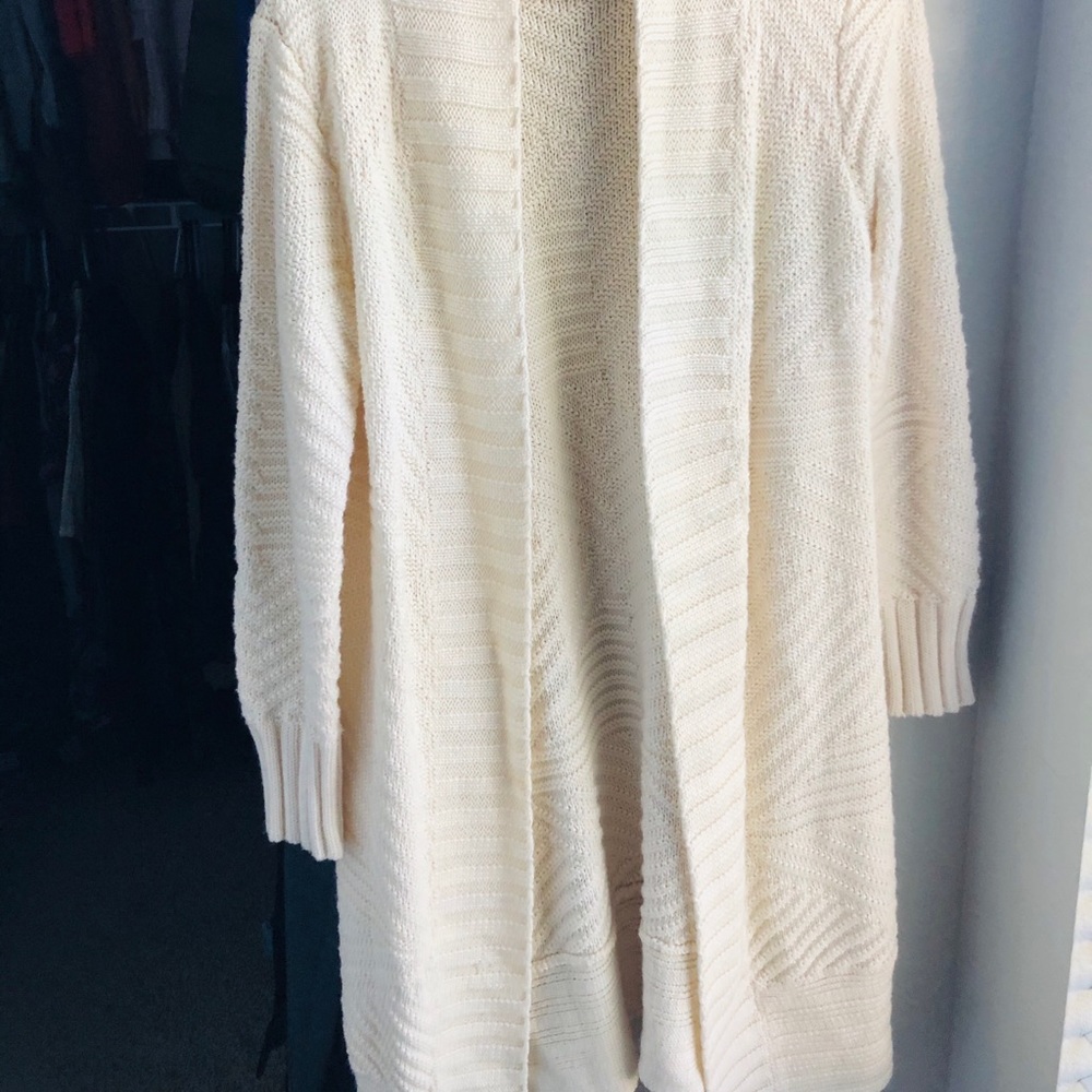 White cardigan
